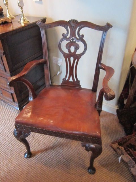 Superb George II Red Walnut Chair