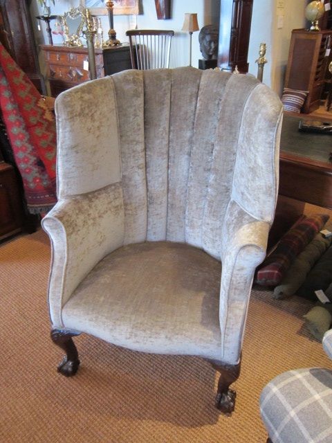 Outstanding Georgian Barrel Back Wing Armchair