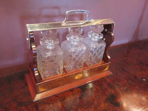 Quality Late Victorian Inlaid Tantalus