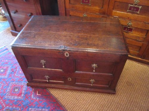 Original George II Oak Coffer Bach