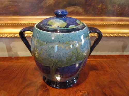 Superb Moorcroft Moonlit Blue Lidded Jar