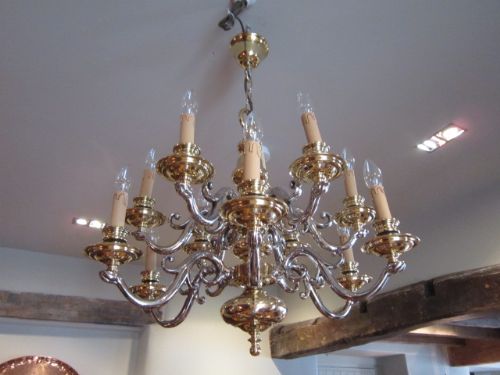 Unusual 1920'S Two Tier Chandelier