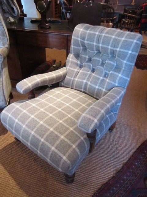Mid Victorian Upholstered Easy Armchair