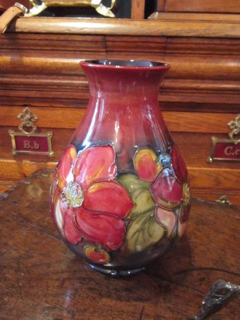 Moorcroft Flambe Clematis Vase