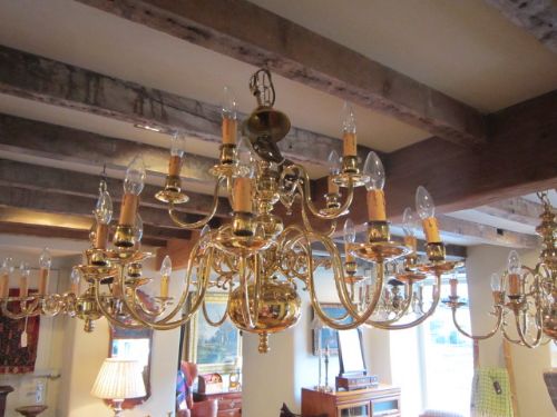 Large Edwardian Two Tier Chandelier