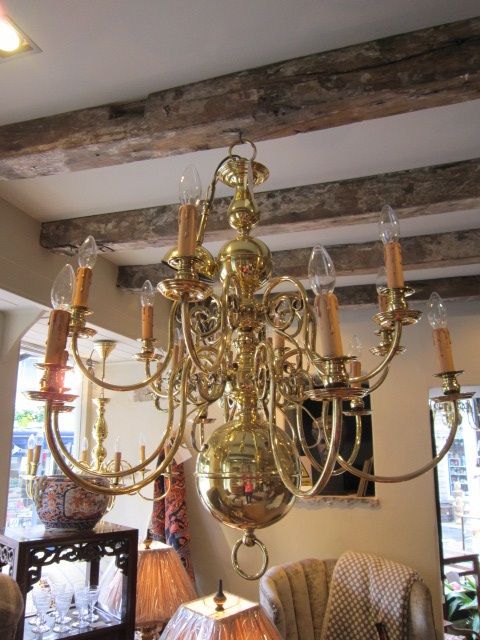 Very Large Edwardian Two Tier Chandelier