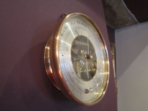 Fine Victorian Bronze Marine Barometer
