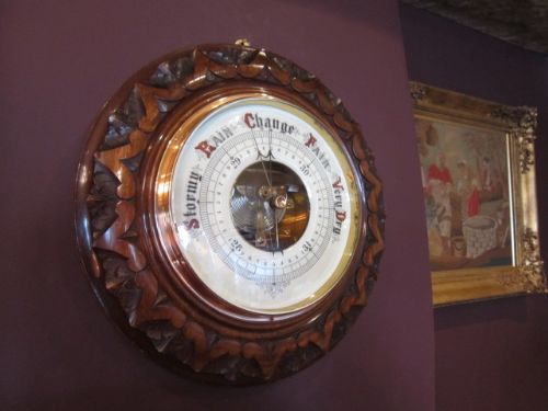 Superb Victorian Walnut Barometer