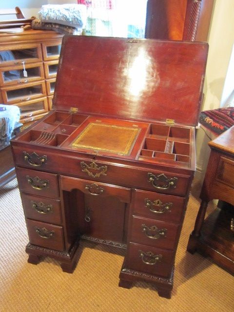 Stunning George II Red Walnut Kneehole Desk
