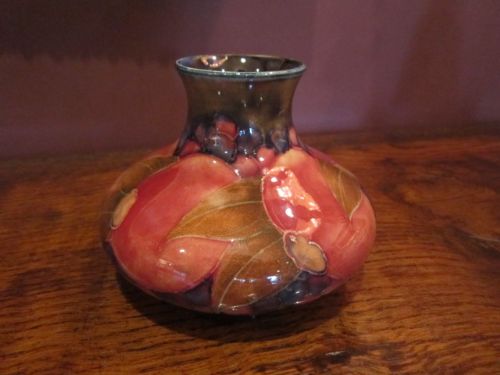 Early Moorcroft Pomegranate Squat Vase