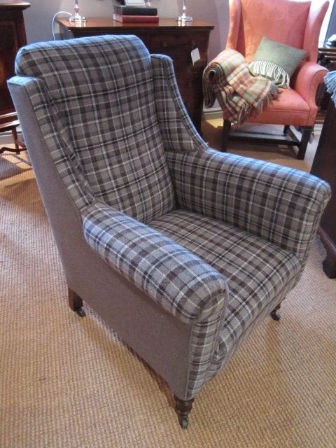 Comfortable Victorian Upholstered Armchair