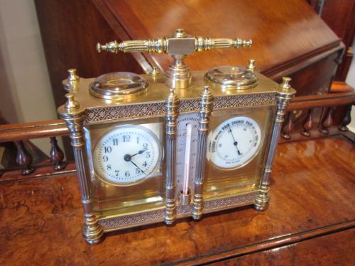 Fine Mid Victorian Clock Barometer