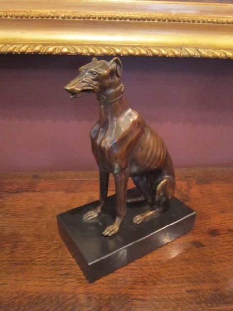 Early 20th Century Bronze Greyhound