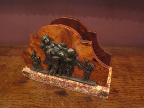 Top Quality Walnut & Bronze Letter Rack