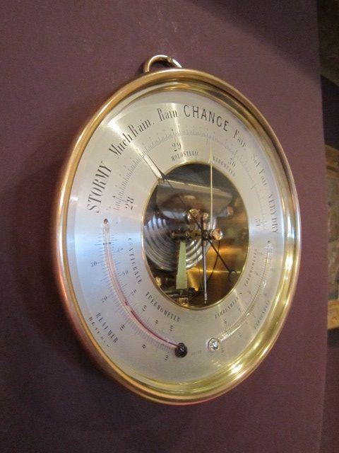 Superb Victorian Bronze Holosteric Barometer