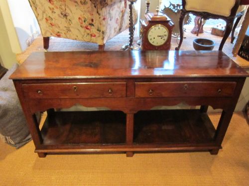 A Small George II Oak Dresser Base