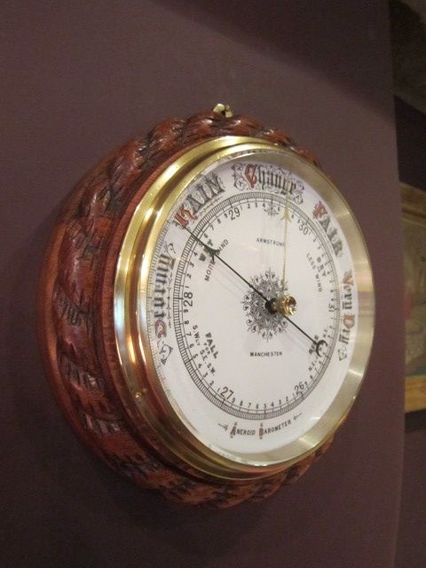 Large Victorian Rope Twist Barometer