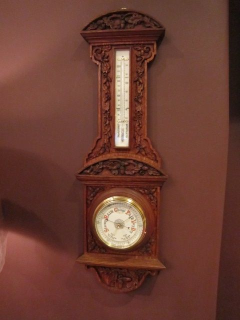 Victorian Acorn Carved Banjo Barometer