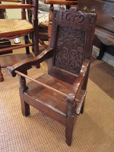 A Rare Cromwellian Childs Chair