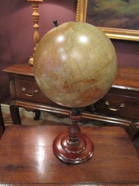 Large American Plaster Terrestrial Globe