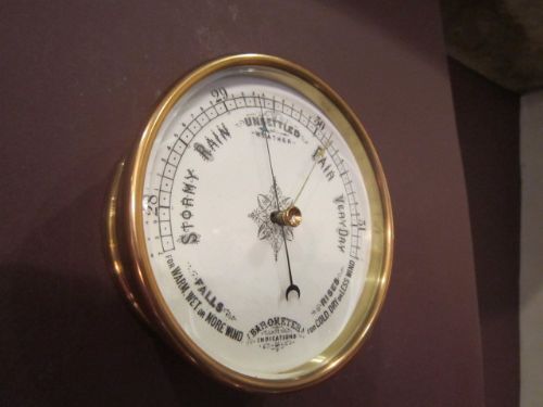 Victorian Porcelain Dial Marine Barometer