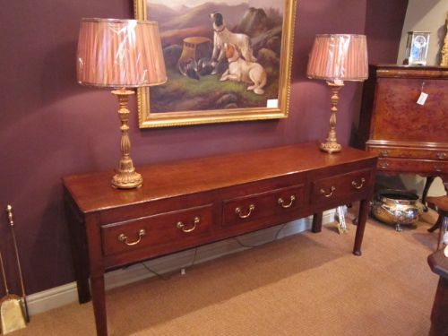 George II Oak Low Dresser Base