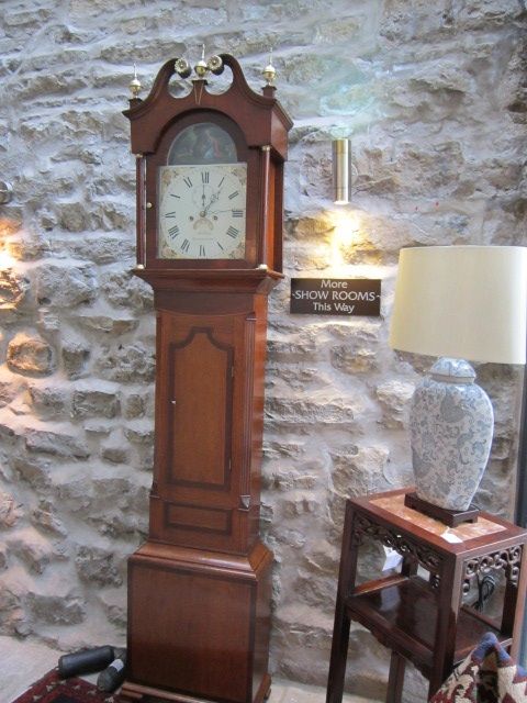 Pretty Late Georgian Inlaid Longcase Clock