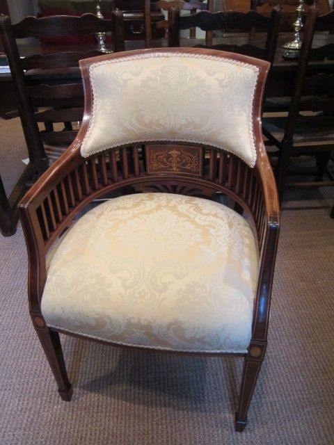 Top Quality Victorian Inlaid Desk Chair