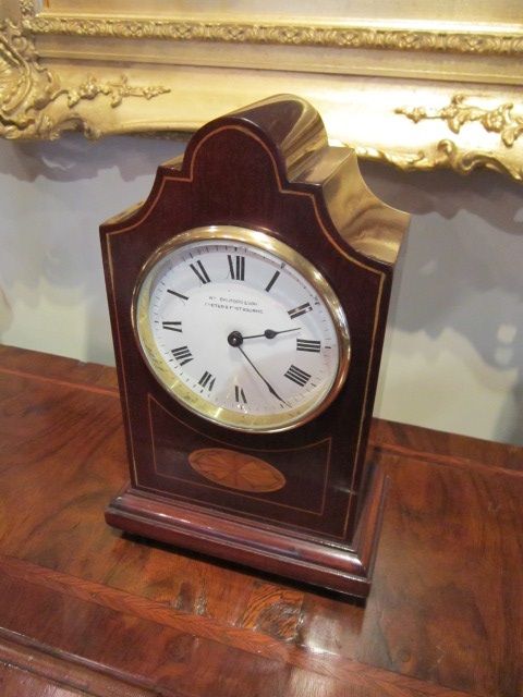 Quality Edwardian Inlaid Mantle Clock