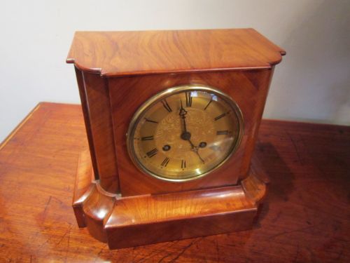 Early Victorian Walnut Striking Mantle Clock