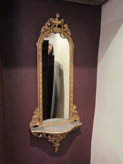 Original Early Victorian Gilt Hall Mirror
