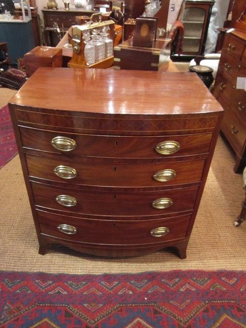 Very Small Regency Bow Fronted Chest