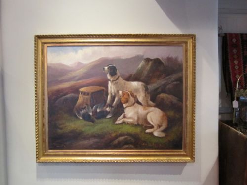 Large Victorian Cleminson Oil on Canvas