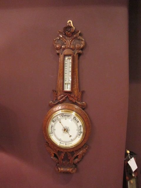 Decorative Victorian Carved Banjo Barometer