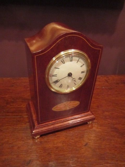 Small Edwardian Inlaid Mantle Clock