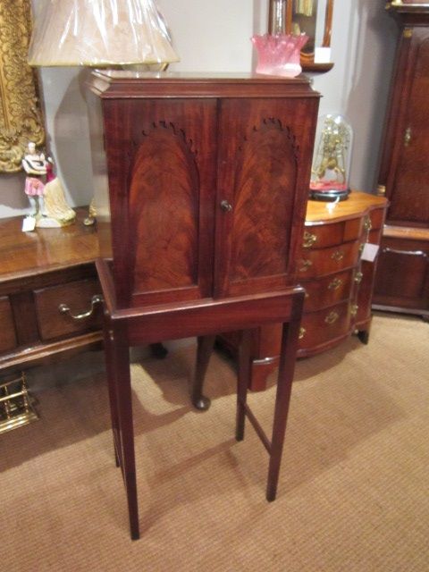 Small George III Collectors Cabinet on Stand