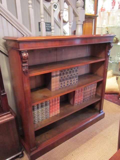 Early Victorian Mahogany Open Bookcase