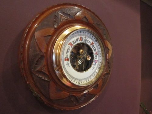 Victorian Walnut Aneroid Barometer