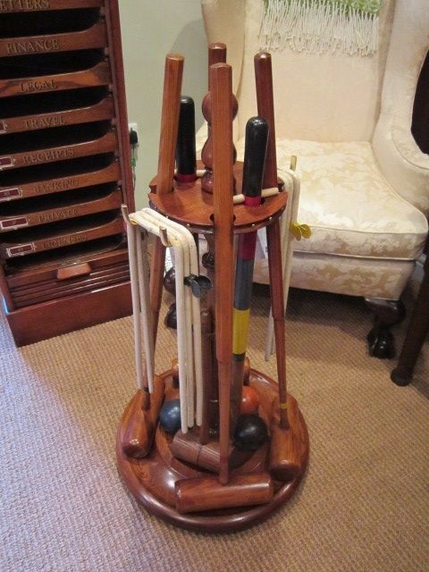 Superb Victorian Croquet Stand Set