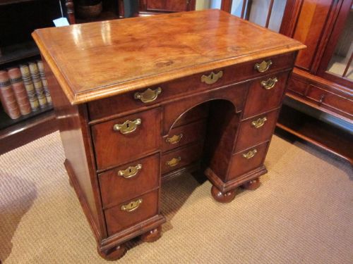 Superb William & Mary Walnut Kneehole Desk