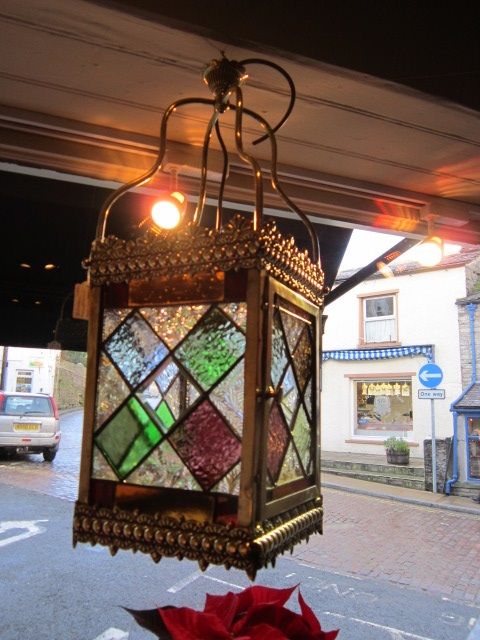 Victorian Stained Glass Hanging Lantern