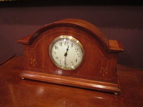 Quality Late Victorian Inlaid Mantel Clock