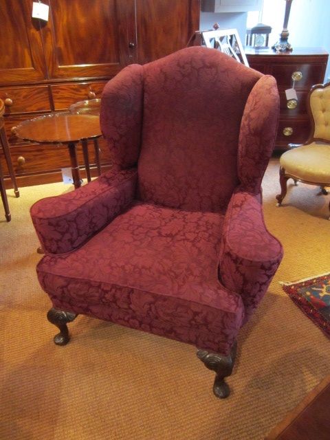 Quality Victorian Upholstered Wing Armchair