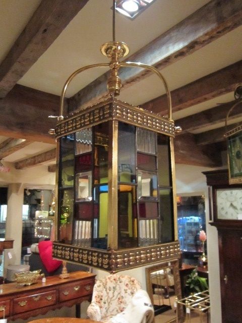 Small Victorian Bevelled Glass Hall Lantern