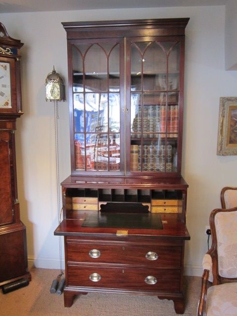 Fine Small George III Secretaire Bookcase