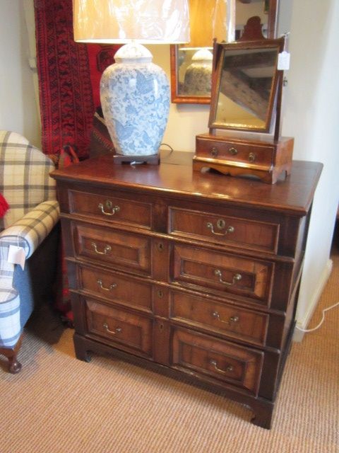 Original George I Oak & Yew Chest of Drawers