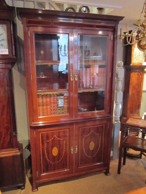 fig 1. SUPERB ART NOUVEAU SHAPLAND & PETTER BOOKCASE