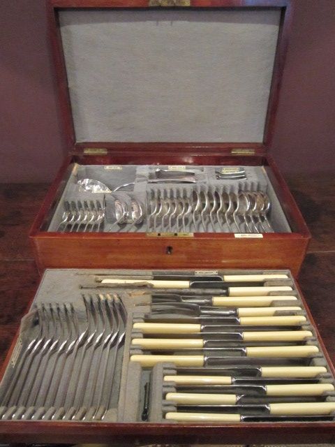 Complete Edwardian Canteen of Cutlery