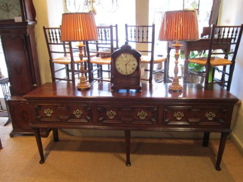George II Oak Geometrical Low Dresser Base