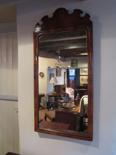 William & Mary Walnut Wall Mirror